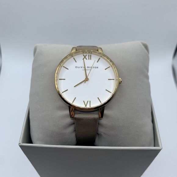 Olivia Burton White Dial Gold Case Cream Tan Leather Band 38mm Women\'s Watch main image 4
